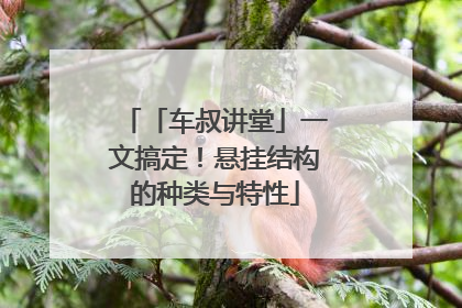 「车叔讲堂」一文搞定！悬挂结构的种类与特性