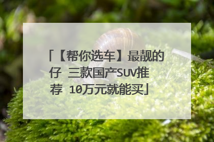 【帮你选车】最靓的仔 三款国产SUV推荐 10万元就能买