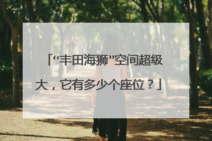 “丰田海狮”空间超级大，它有多少个座位？
