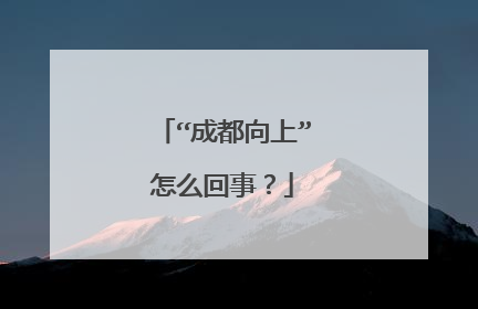 “成都向上”怎么回事？