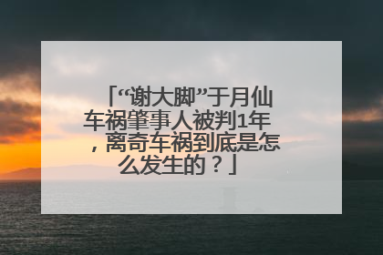 “谢大脚”于月仙车祸肇事人被判1年，离奇车祸到底是怎么发生的？
