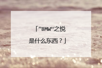 ”BMW“之悦是什么东西？