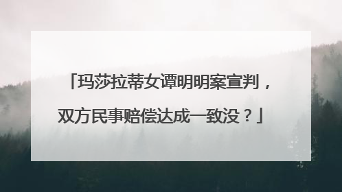 玛莎拉蒂女谭明明案宣判，双方民事赔偿达成一致没？