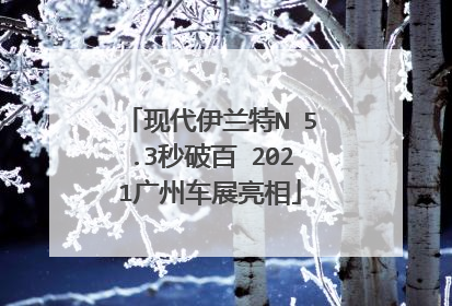 现代伊兰特N 5.3秒破百 2021广州车展亮相