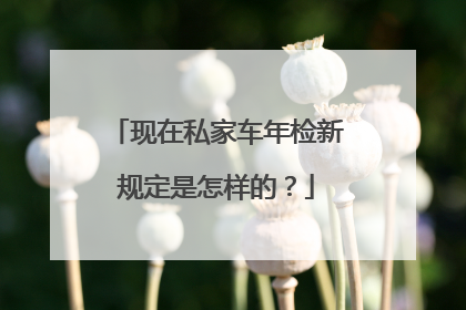 现在私家车年检新规定是怎样的？