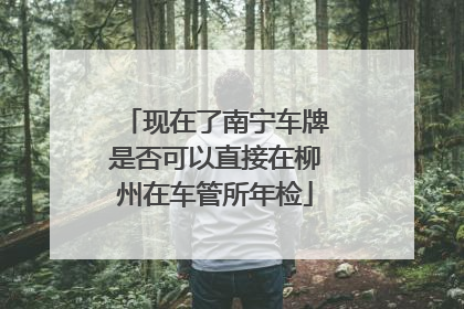 现在了南宁车牌是否可以直接在柳州在车管所年检