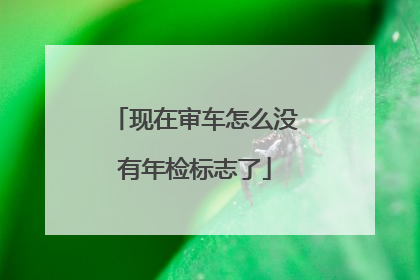现在审车怎么没有年检标志了