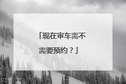 现在审车需不需要预约？