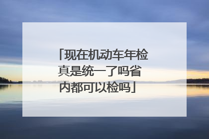 现在机动车年检 真是统一了吗省内都可以检吗