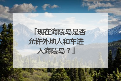 现在海陵岛是否允许外地人和车进入海陵岛？