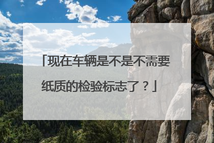 现在车辆是不是不需要纸质的检验标志了？