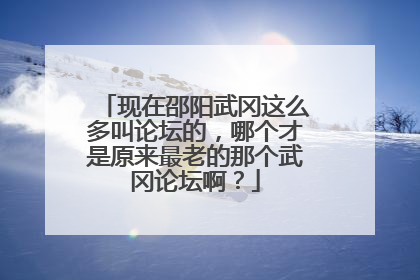 现在邵阳武冈这么多叫论坛的，哪个才是原来最老的那个武冈论坛啊？