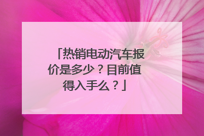热销电动汽车报价是多少？目前值得入手么？