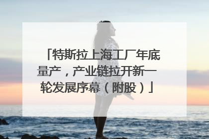 特斯拉上海工厂年底量产，产业链拉开新一轮发展序幕（附股）