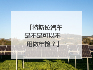 特斯拉汽车是不是可以不用做年检？