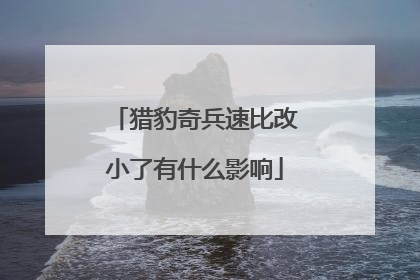 猎豹奇兵速比改小了有什么影响