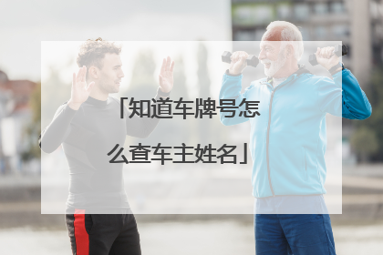 知道车牌号怎么查车主姓名