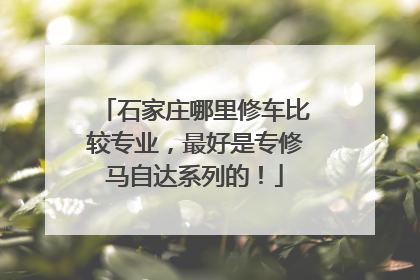 石家庄哪里修车比较专业，最好是专修马自达系列的！