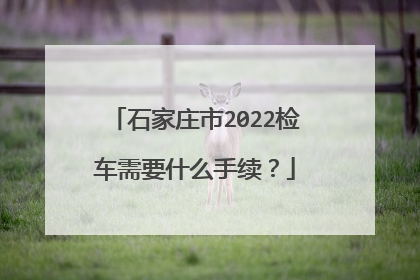 石家庄市2022检车需要什么手续？