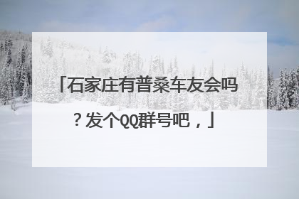 石家庄有普桑车友会吗？发个QQ群号吧，