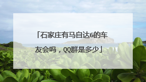 石家庄有马自达6的车友会吗，QQ群是多少