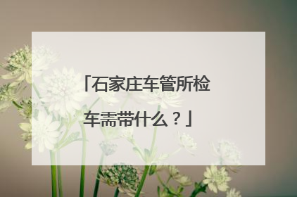 石家庄车管所检车需带什么？