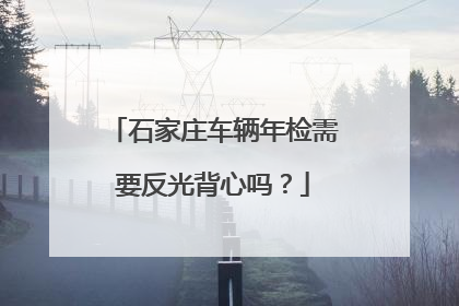石家庄车辆年检需要反光背心吗？