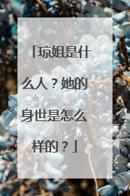 琼姐是什么人？她的身世是怎么样的？