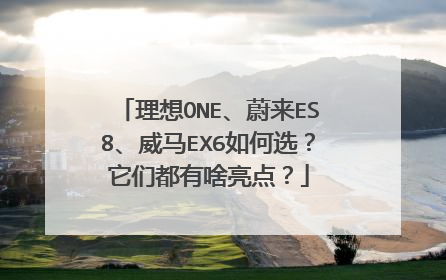 理想ONE、蔚来ES8、威马EX6如何选？它们都有啥亮点？