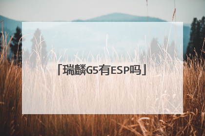 瑞麟G5有ESP吗