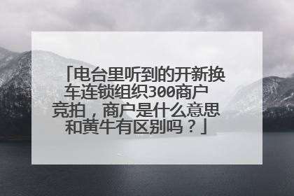 电台里听到的开新换车连锁组织300商户竞拍，商户是什么意思和黄牛有区别吗？