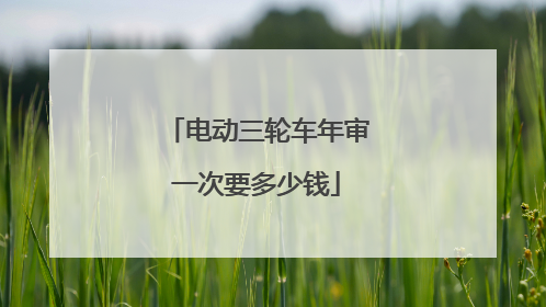 电动三轮车年审一次要多少钱