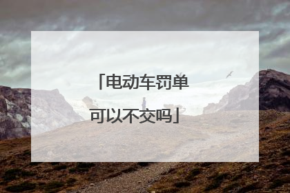 电动车罚单可以不交吗