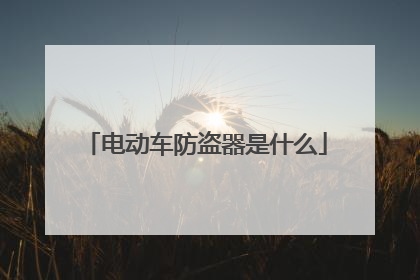 电动车防盗器是什么