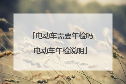 电动车需要年检吗 电动车年检说明