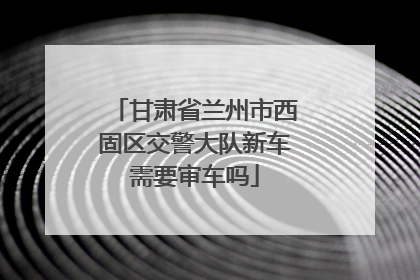 甘肃省兰州市西固区交警大队新车需要审车吗