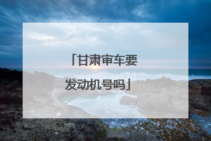 甘肃审车要发动机号吗