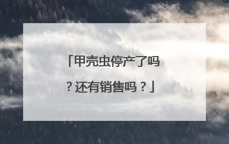 甲壳虫停产了吗？还有销售吗？