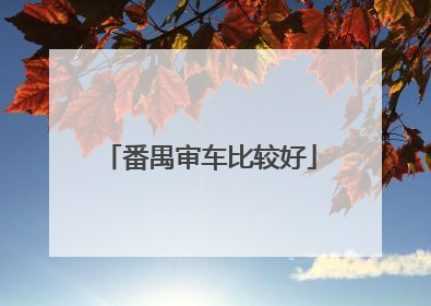 番禺审车比较好