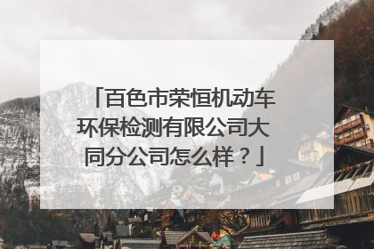 百色市荣恒机动车环保检测有限公司大同分公司怎么样？