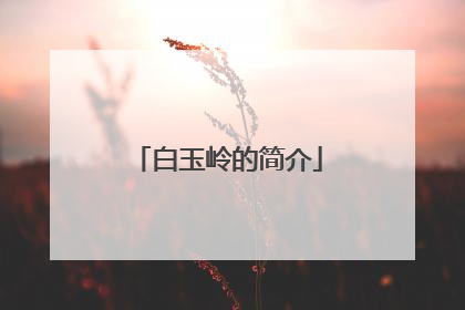 白玉岭的简介