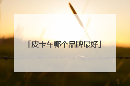 皮卡车哪个品牌最好