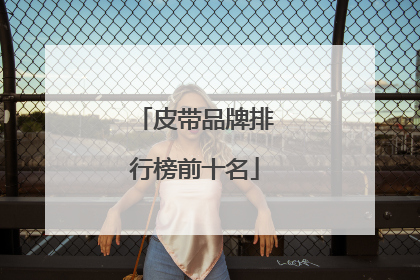 皮带品牌排行榜前十名