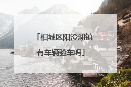 相城区阳澄湖镇有车辆验车吗