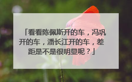 看看陈佩斯开的车，冯巩开的车，潘长江开的车，差距是不是很明显呢？