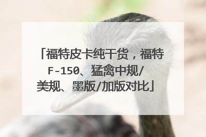 福特皮卡纯干货，福特F-150、猛禽中规/美规、墨版/加版对比