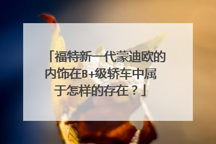 福特新一代蒙迪欧的内饰在B+级轿车中属于怎样的存在？