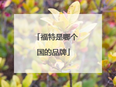 福特是哪个国的品牌