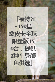 福特?F-150猛禽皮卡全球限量版150台，提供2种车身颜色供选