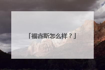 福睿斯怎么样？